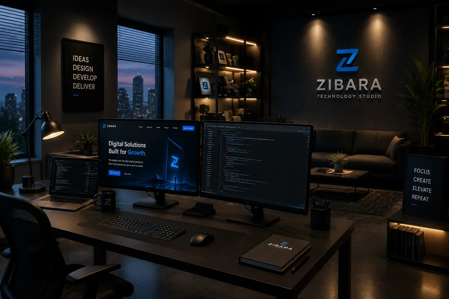 ZibaraTech digital studio workspace
